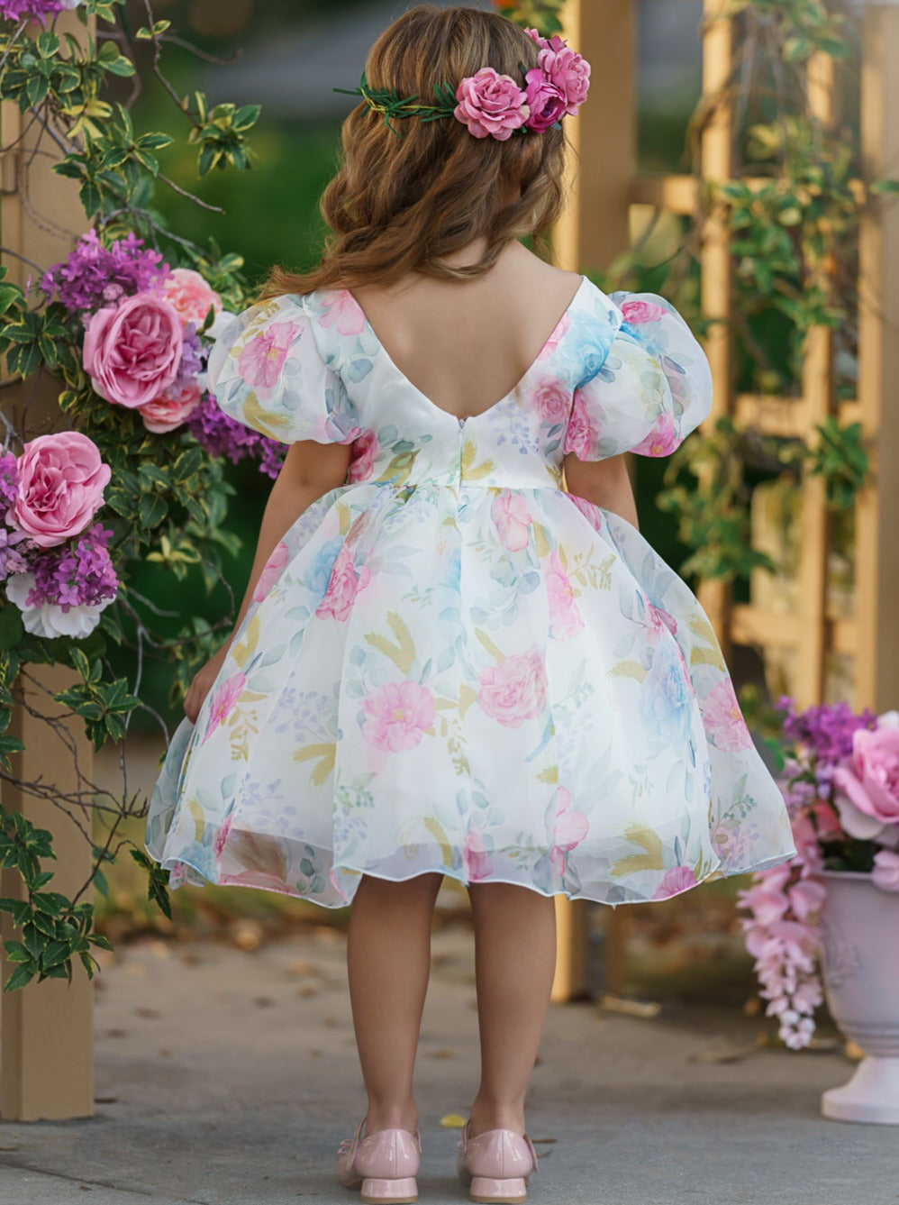 2024 spring Summer Kids girls flounce chiffon Fold Dresses Formal Princess  Children braces skirt 4 5